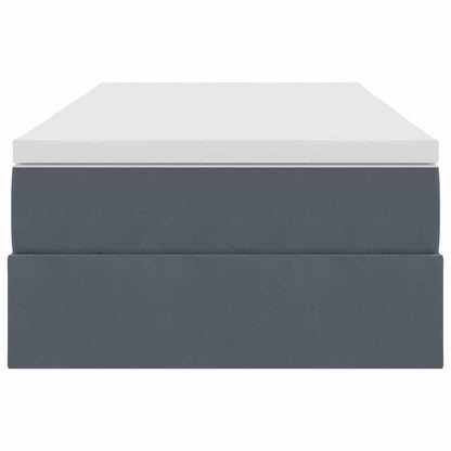 Letto con contenitore e materasso Grigio scuro 90 x 190 cm | homemem39