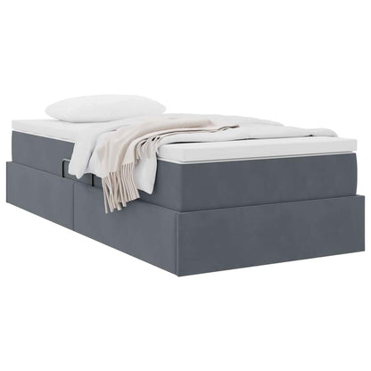 Letto con contenitore e materasso Grigio scuro 90 x 190 cm | homemem39