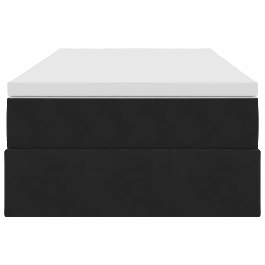Letto con contenitore e materasso Nero 90 x 190 cm Velluto | homemem39