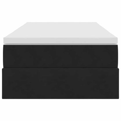 Letto con contenitore e materasso Nero 90 x 190 cm Velluto | homemem39
