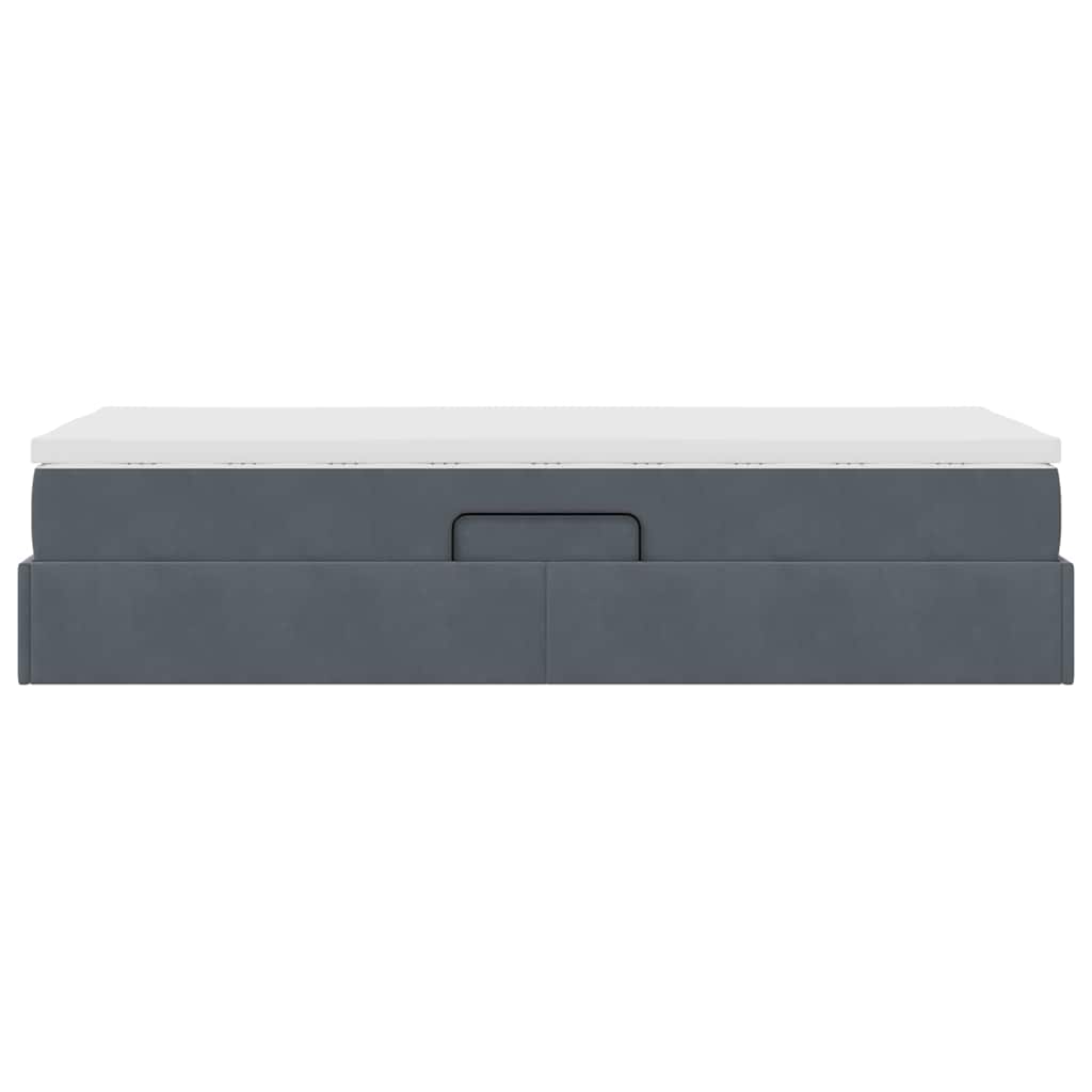 Letto con contenitore e materasso Grigio scuro 100 x 200 cm | homemem39