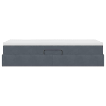 Letto con contenitore e materasso Grigio scuro 100 x 200 cm | homemem39