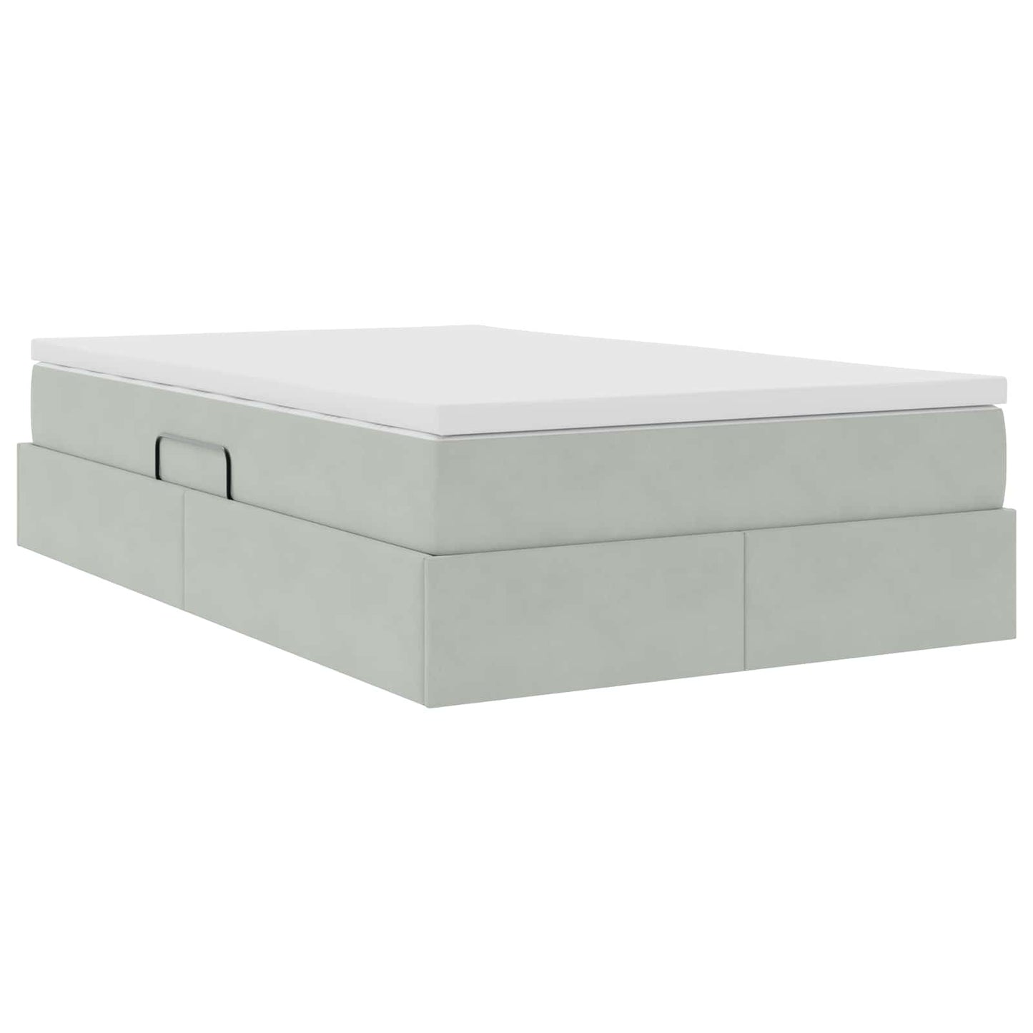 Letto con contenitore e materasso Grigio chiaro 120 x 190 cm | homemem39