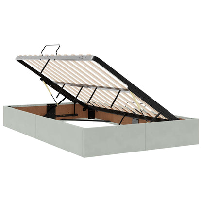 Letto con contenitore e materasso Grigio chiaro 120 x 190 cm | homemem39