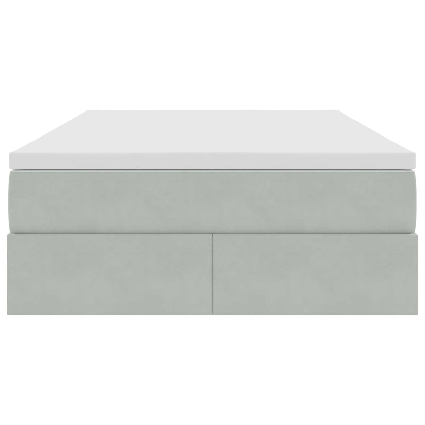 Letto con contenitore e materasso Grigio chiaro 120 x 190 cm