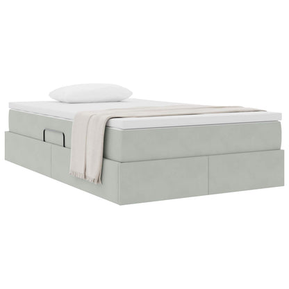 Letto con contenitore e materasso Grigio chiaro 120 x 190 cm | homemem39