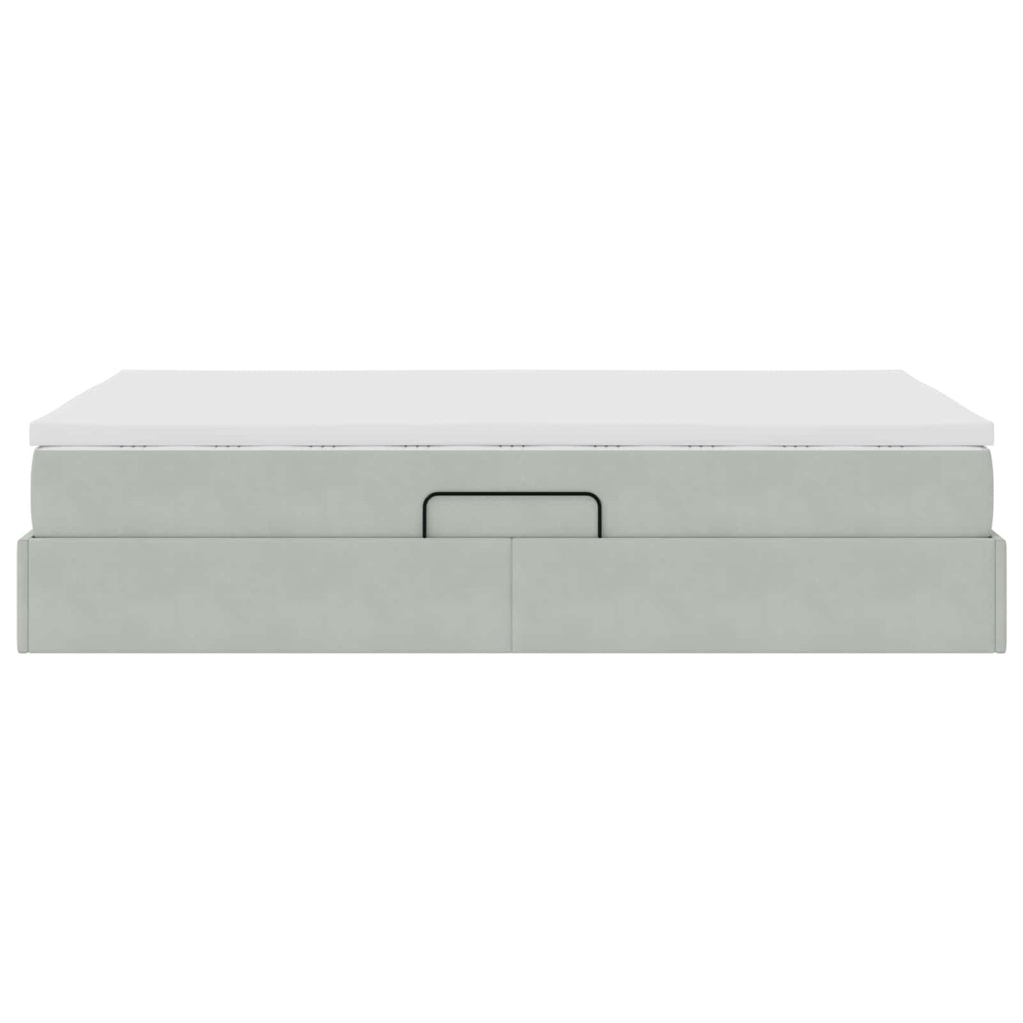 Letto con contenitore e materasso Grigio chiaro 120 x 190 cm | homemem39