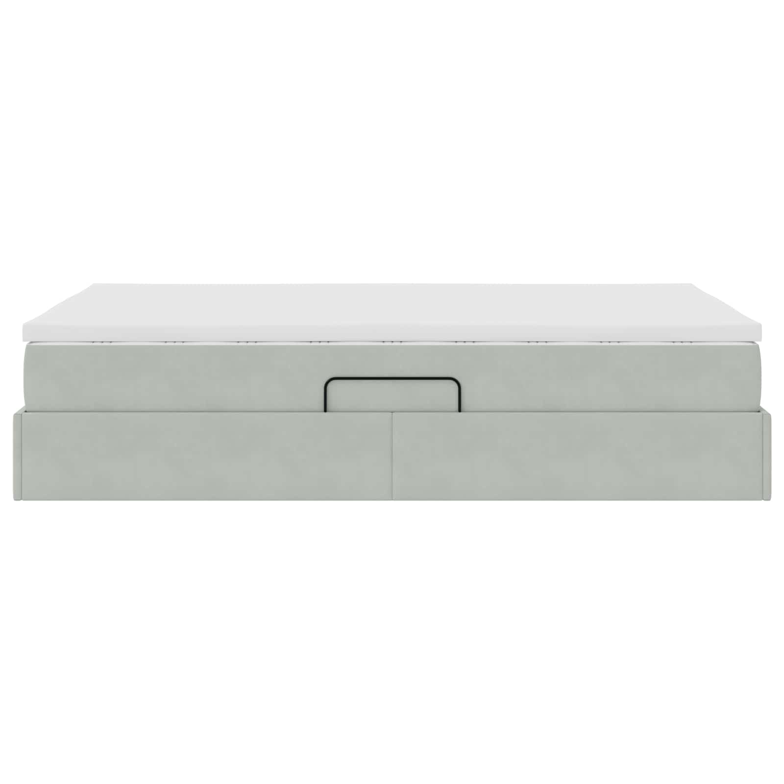 Letto con contenitore e materasso Grigio chiaro 120 x 190 cm | homemem39