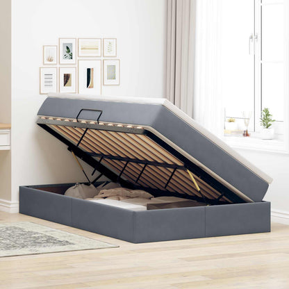 Letto con contenitore e materasso Grigio scuro 120 x 190 cm | homemem39