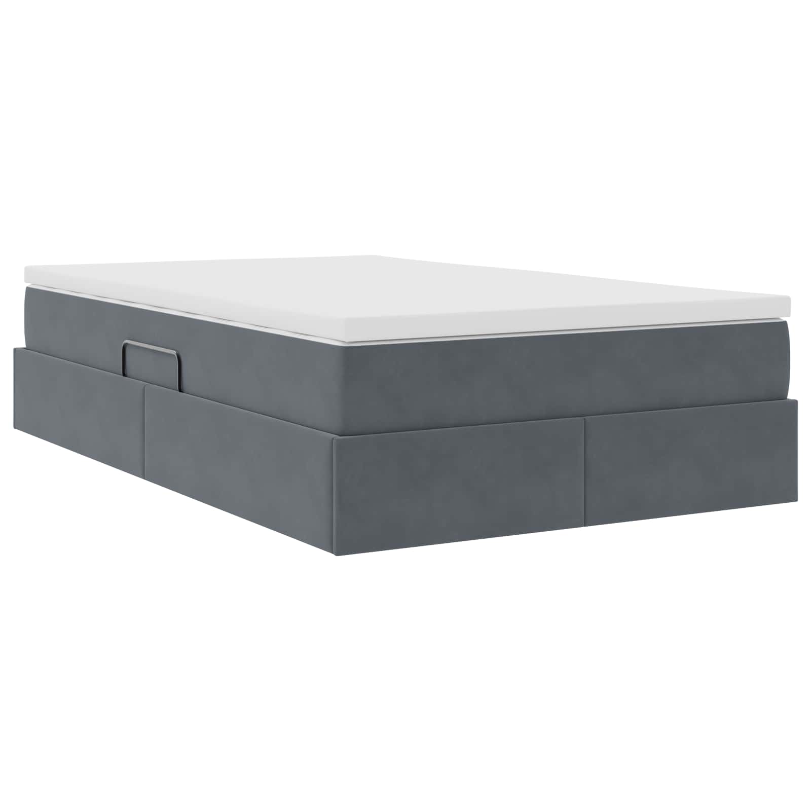 Letto con contenitore e materasso Grigio scuro 120 x 190 cm | homemem39