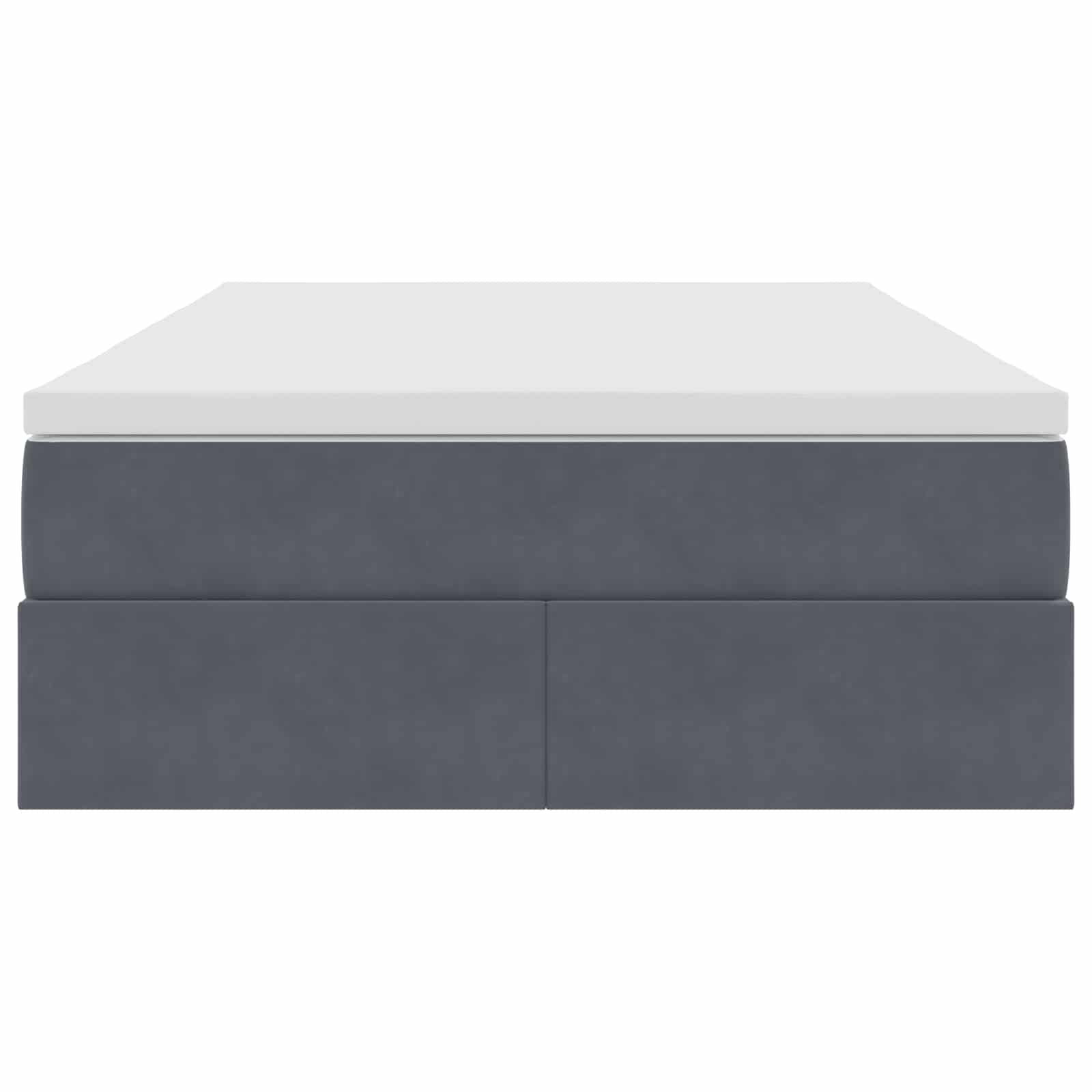 Letto con contenitore e materasso Grigio scuro 120 x 190 cm | homemem39