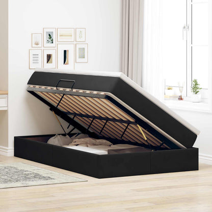 Letto con contenitore e materasso Nero 120 x 190 cm Velluto | homemem39
