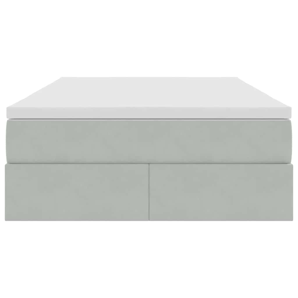 Letto con contenitore e materasso Grigio chiaro 120 x 200 cm | homemem39