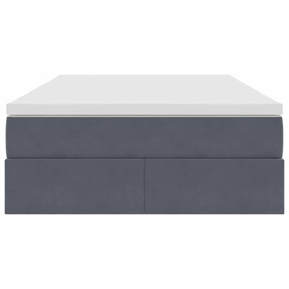 Letto con contenitore e materasso Grigio scuro 120 x 200 cm | homemem39