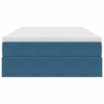 Letto con contenitore e materasso Blu Scuro 120 x 200 cm | homemem39
