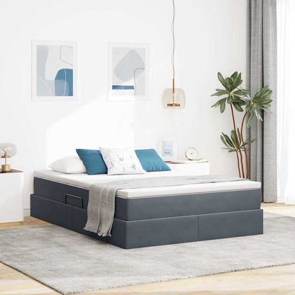 Letto con contenitore e materasso Grigio scuro 140 x 190 cm | homemem39