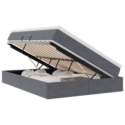 Letto con contenitore e materasso Grigio scuro 140 x 190 cm | homemem39