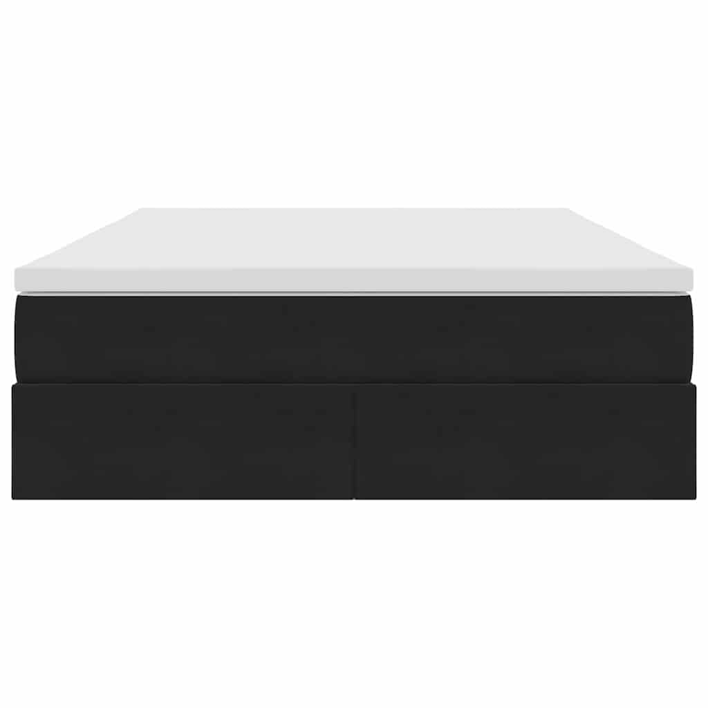 Letto con contenitore e materasso Nero 140 x 190 cm Velluto | homemem39