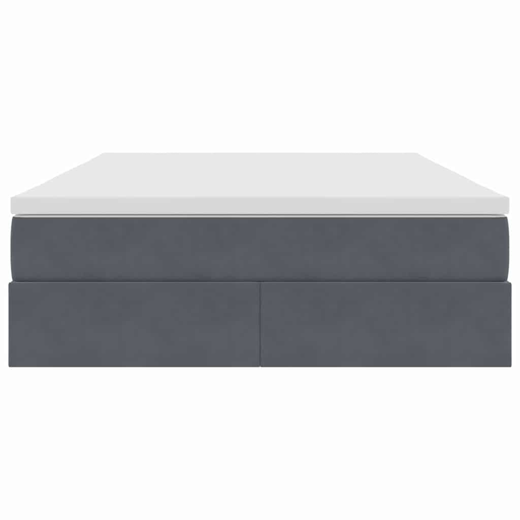 Letto con contenitore e materasso Grigio scuro 140 x 200 cm | homemem39