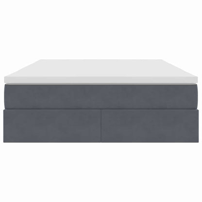 Letto con contenitore e materasso Grigio scuro 140 x 200 cm | homemem39