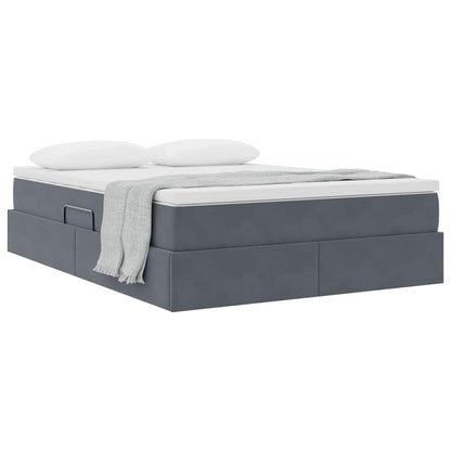 Letto con contenitore e materasso Grigio scuro 140 x 200 cm | homemem39