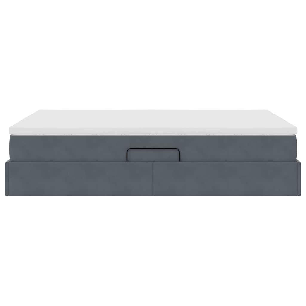 Letto con contenitore e materasso Grigio scuro 140 x 200 cm | homemem39