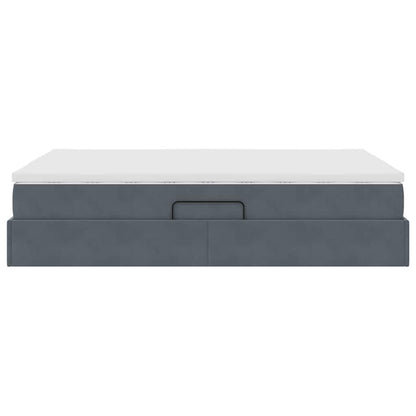 Letto con contenitore e materasso Grigio scuro 140 x 200 cm | homemem39