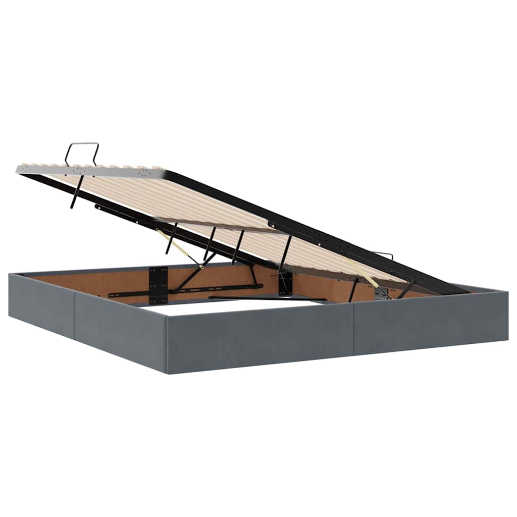 Letto con contenitore e materasso Grigio scuro 160 x 200 cm | homemem39