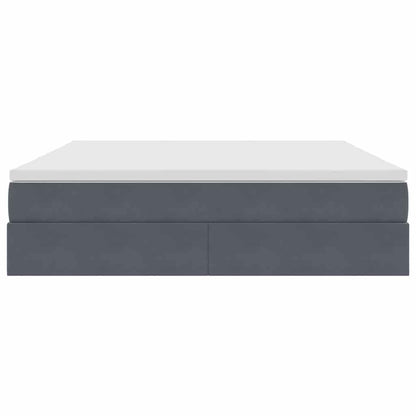Letto con contenitore e materasso Grigio scuro 160 x 200 cm | homemem39
