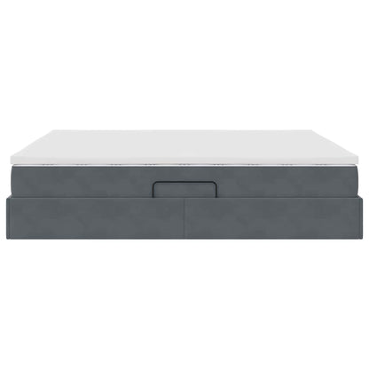 Letto con contenitore e materasso Grigio scuro 160 x 200 cm | homemem39