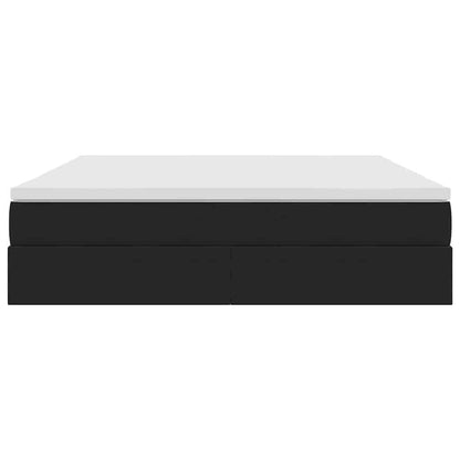 Letto con contenitore e materasso Nero 160 x 200 cm Velluto | homemem39