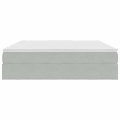 Letto con contenitore e materasso Grigio chiaro 180 x 200 cm | homemem39