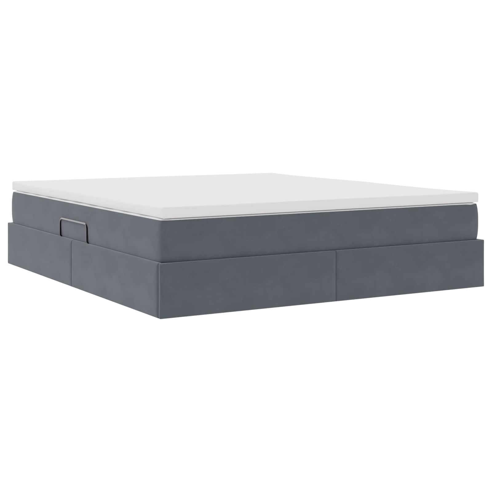 Letto con contenitore e materasso Grigio scuro 180 x 200 cm | homemem39