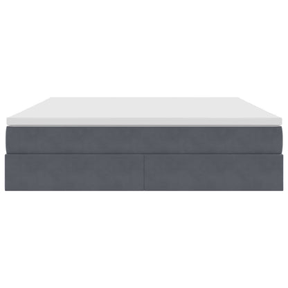 Letto con contenitore e materasso Grigio scuro 180 x 200 cm | homemem39