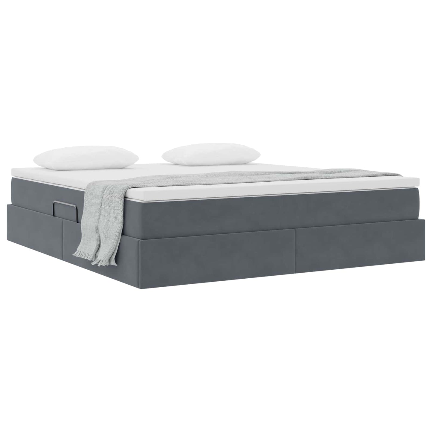 Letto con contenitore e materasso Grigio scuro 180 x 200 cm | homemem39