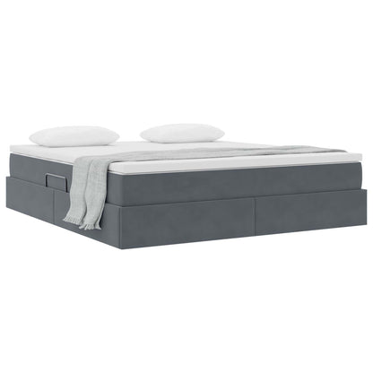Letto con contenitore e materasso Grigio scuro 180 x 200 cm | homemem39
