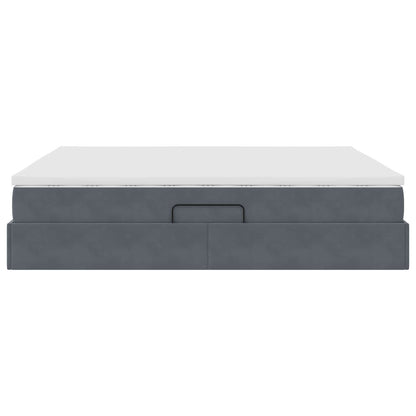 Letto con contenitore e materasso Grigio scuro 180 x 200 cm | homemem39