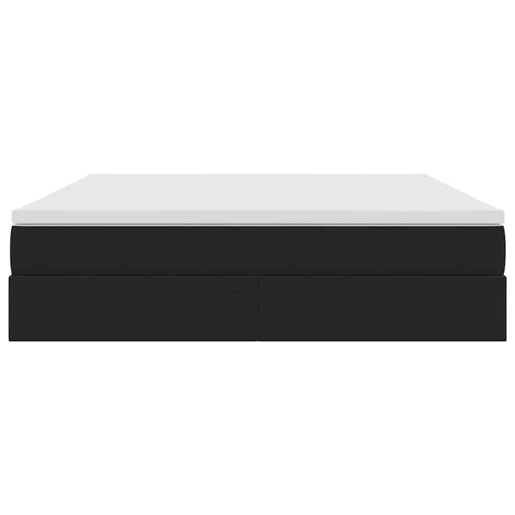 Letto con contenitore e materasso Nero 180 x 200 cm Velluto | homemem39