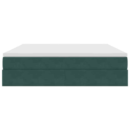 Letto con contenitore e materasso Verde Scuro 180 x 200 cm | homemem39