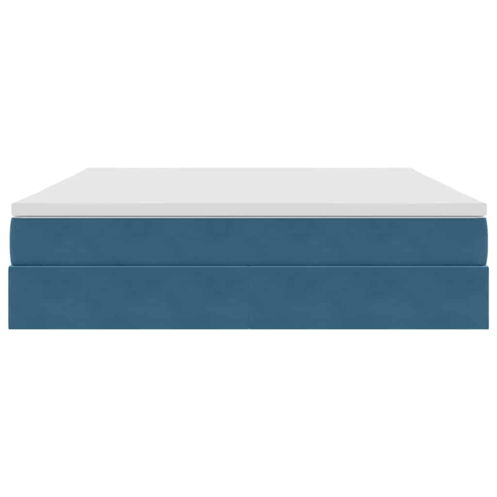 Letto con contenitore e materasso Blu Scuro 180 x 200 cm | homemem39
