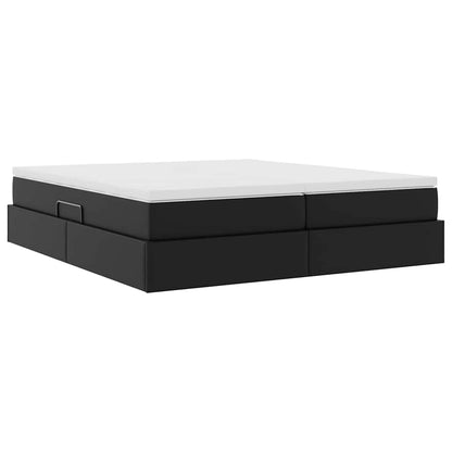 Letto con contenitore e materasso Nero 180 x 200 cm | homemem39