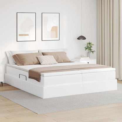 Letto con contenitore e materasso Bianco 180 x 200 cm | homemem39