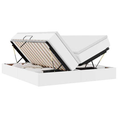 Letto con contenitore e materasso Bianco 180 x 200 cm | homemem39