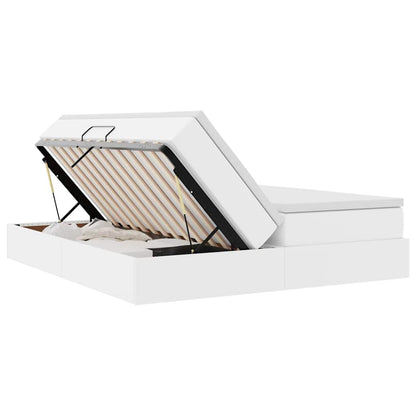Letto con contenitore e materasso Bianco 180 x 200 cm | homemem39