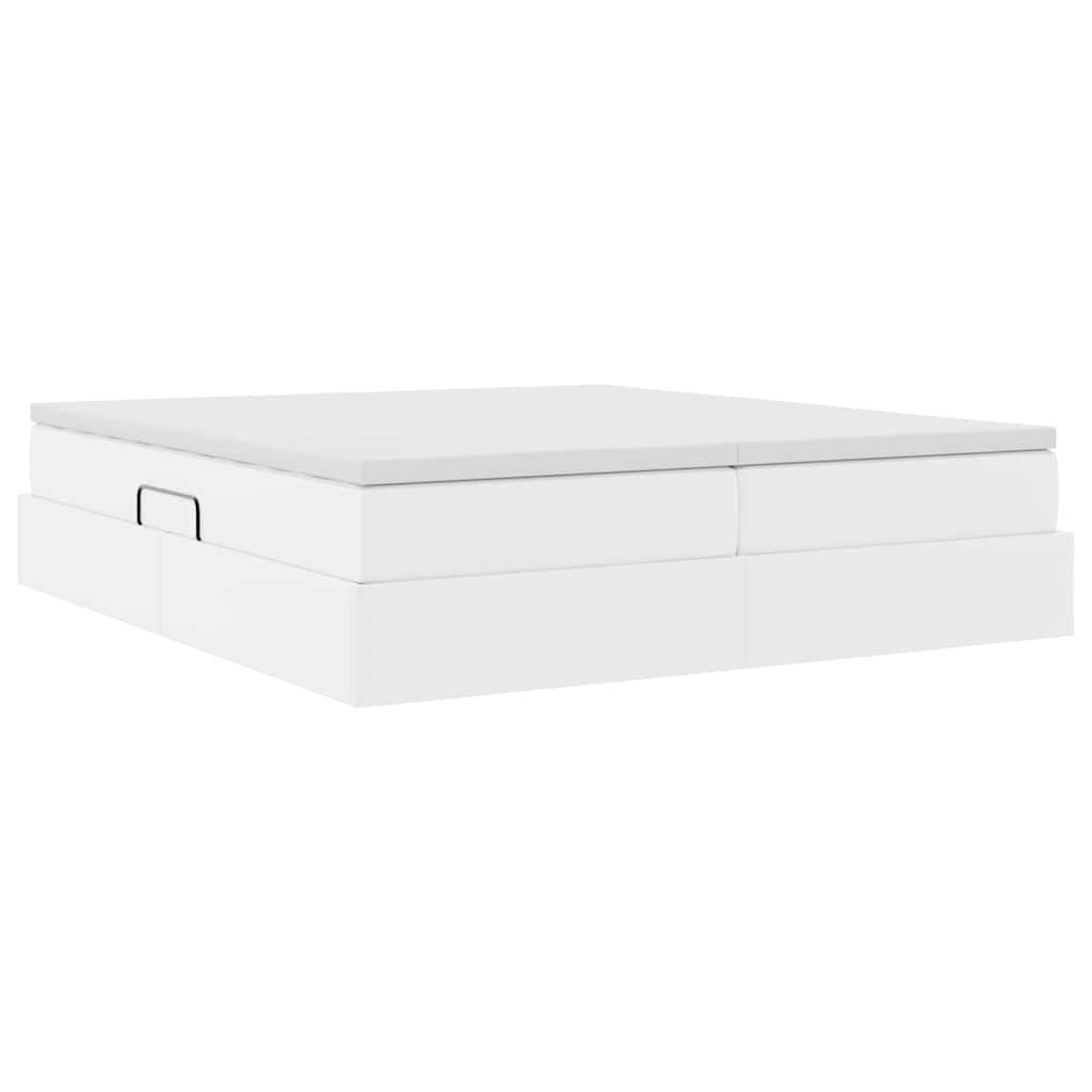 Letto con contenitore e materasso Bianco 180 x 200 cm | homemem39