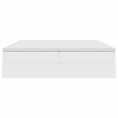 Letto con contenitore e materasso Bianco 180 x 200 cm