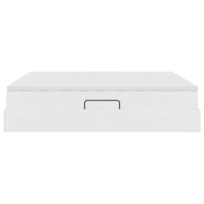 Letto con contenitore e materasso Bianco 180 x 200 cm | homemem39