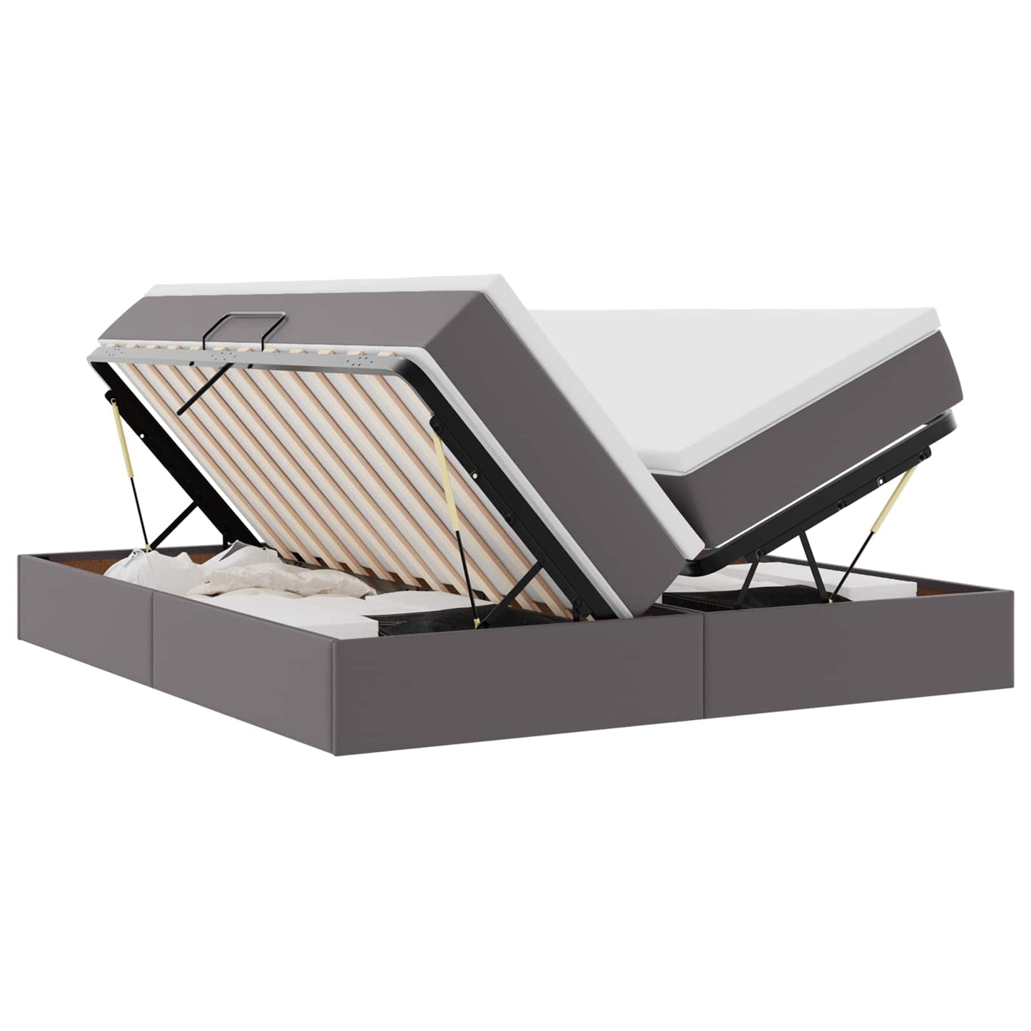Letto con contenitore e materasso Grigio 180 x 200 cm | homemem39