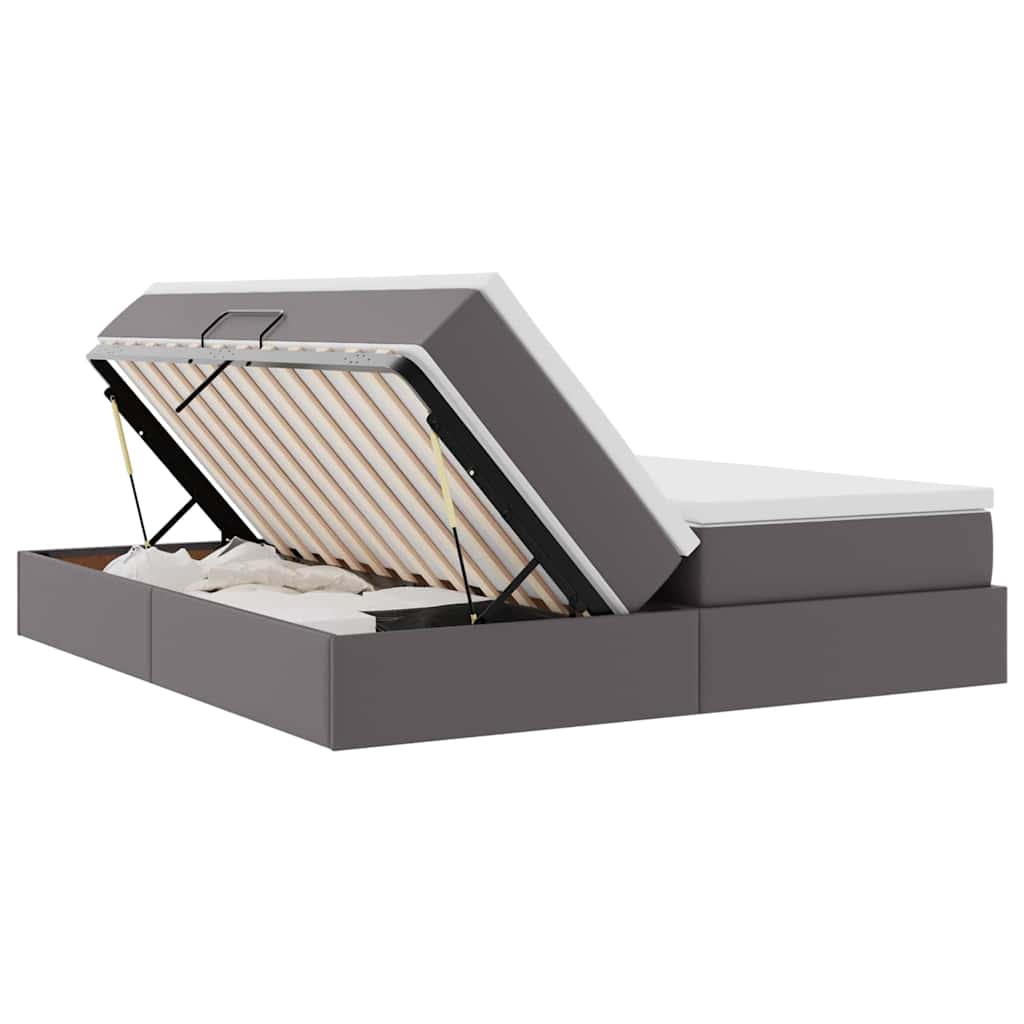 Letto con contenitore e materasso Grigio 180 x 200 cm | homemem39
