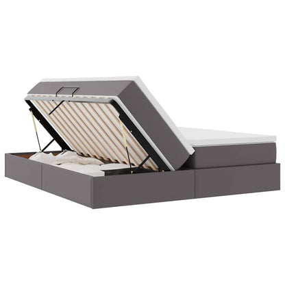 Letto con contenitore e materasso Grigio 180 x 200 cm | homemem39